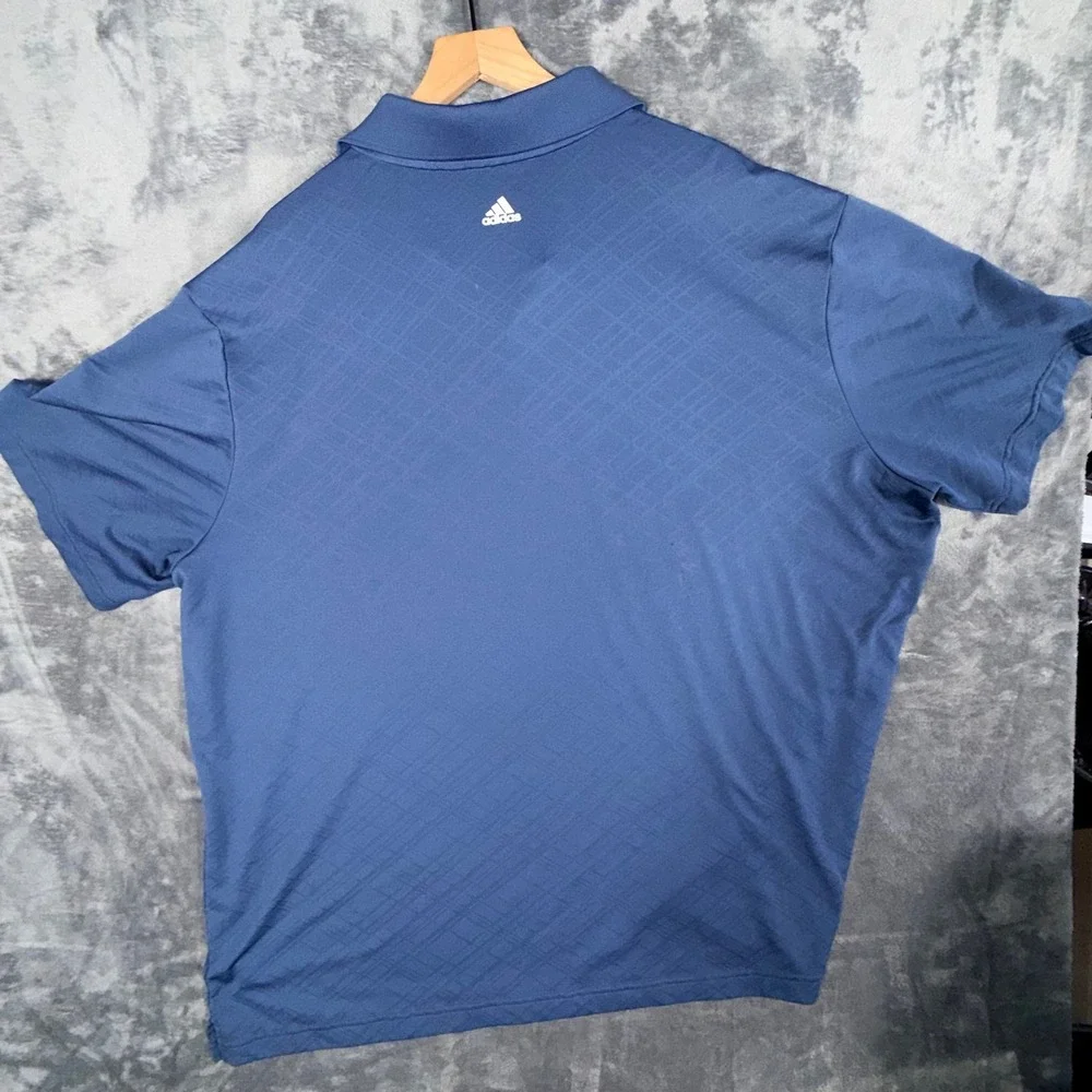 Adidas Mens Puremotion Golf Polo Shirt Size 4XL‎ Blue Short Sleeve